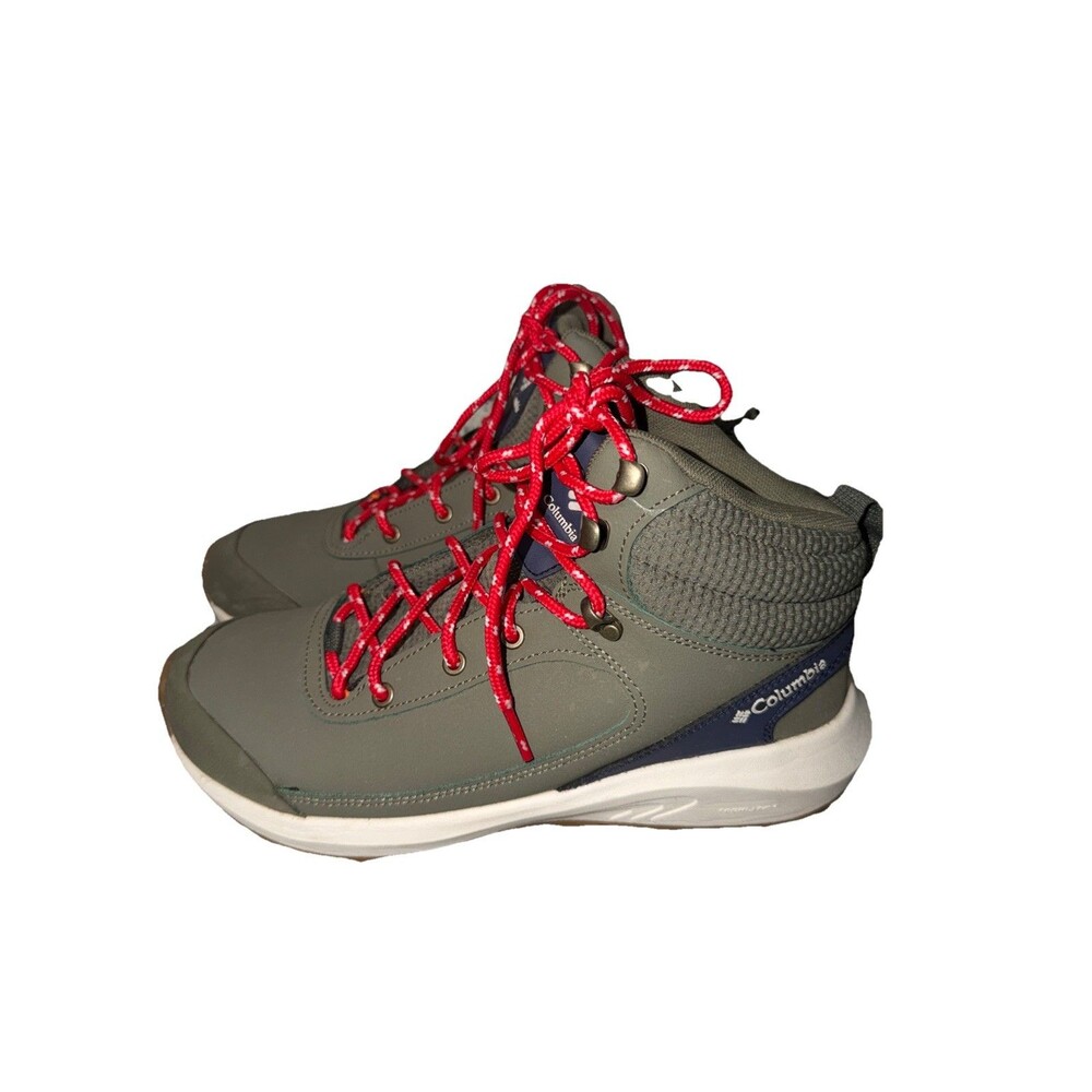 Columbia Hiking Boots Mid Top Lace Up 8.5 Green Trail Outdoor Trekking Gorpcore